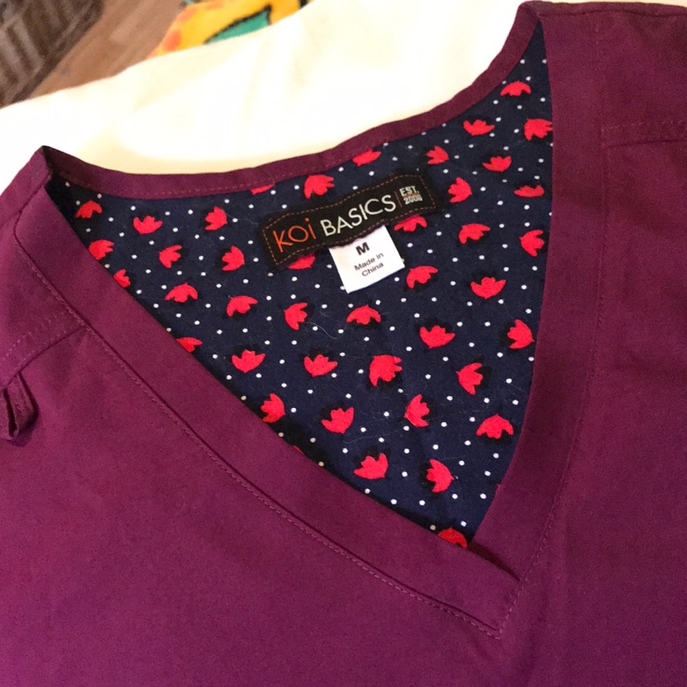 Wine Scrub Top!
